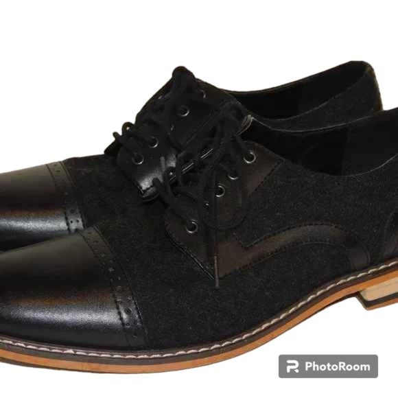 BAR III Men\'s Frankie Perforated Oxford Shoes Size 9M In Black main image 4